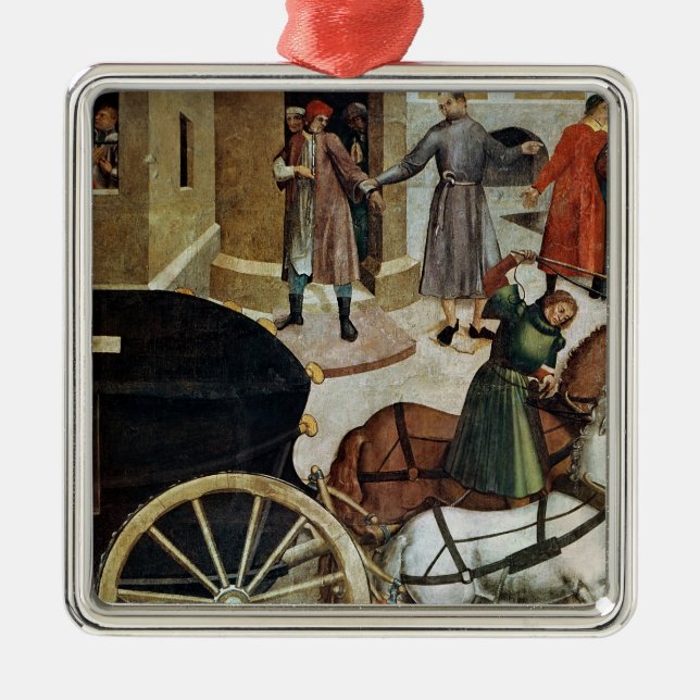 Ornamento De Metal O carro fúnebre (Frente)