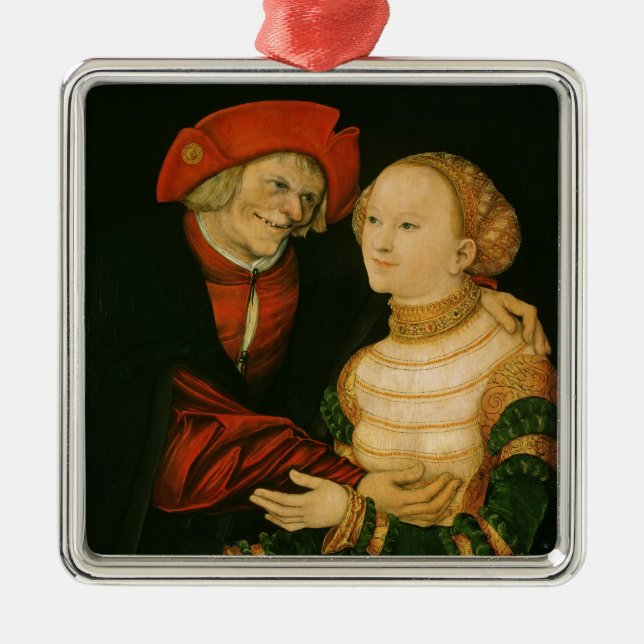 Ornamento De Metal O casal Doente-Combinado (Frente)