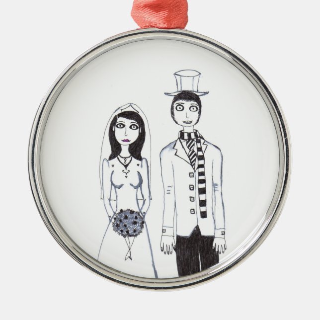 Ornamento De Metal O casamento assustador (Frente)