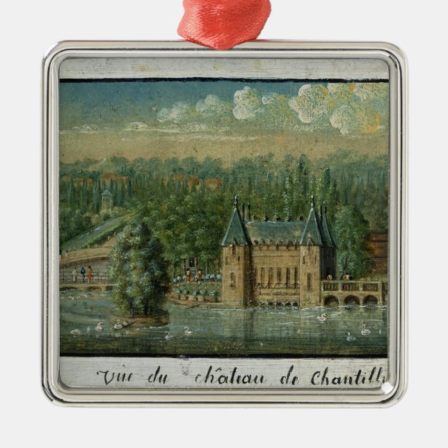 Ornamento De Metal O castelo de Chantilly (Frente)