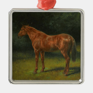 Ornamento De Metal O Cavalo Vermelho Sorrel (por Rosa Bonheur)