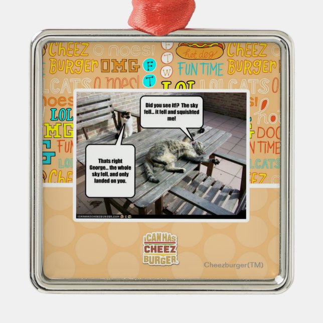 Ornamento De Metal O céu está caindo (Frente)