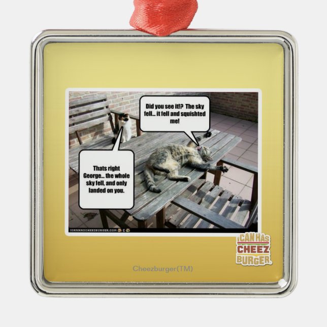 Ornamento De Metal O céu está caindo (Frente)