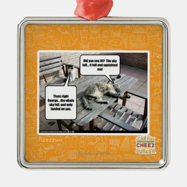 Ornamento De Metal O céu está caindo (Frente)