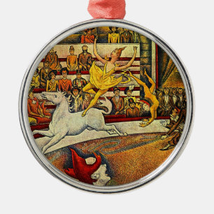 Ornamento De Metal O circo de Georges Seurat (1891)