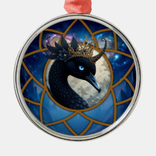 Ornamento De Metal O Cisne que Guarda a Lua.