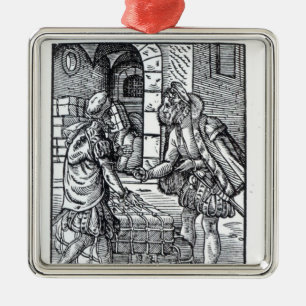 Ornamento De Metal O comerciante, publicado por Hartman Schopper