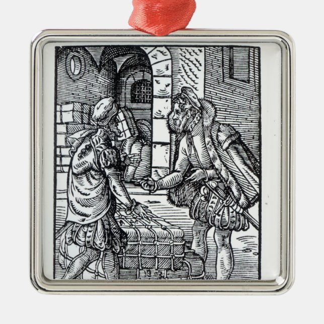 Ornamento De Metal O comerciante, publicado por Hartman Schopper (Frente)