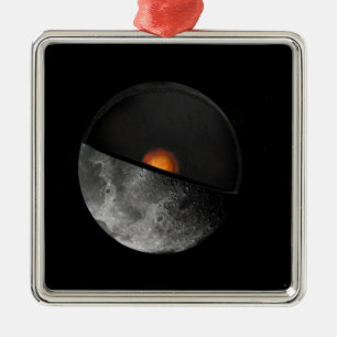 Ornamento De Metal O conceito do artista que mostra um núcleo intern