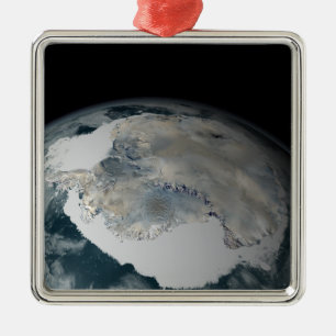 Ornamento De Metal O continente congelado da Antártica