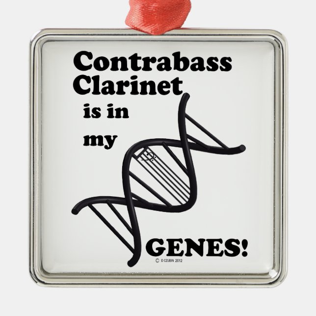 Ornamento De Metal O Contrabass Clarinet Está Nos Meus Genes (Frente)