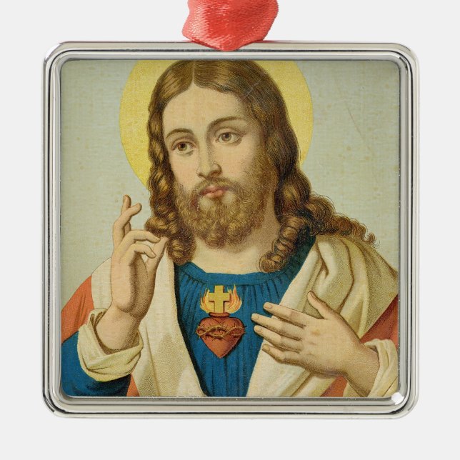 Ornamento De Metal O coração sagrado (Frente)