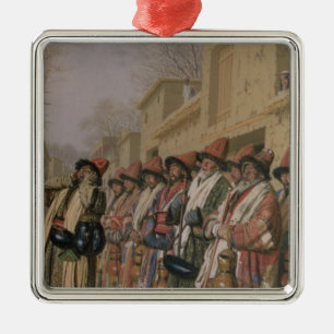 Ornamento De Metal O coro dos Dervishes que implora a esmola em
