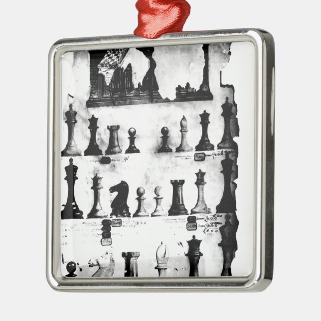 Cartão Postal O desenho da patente das peças do jogo de xadrez
