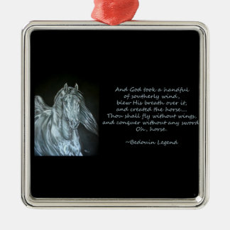 Ornamento De Metal O deus criou o cavalo