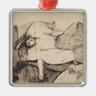 Ornamento De Metal O dia seguinte (por Edvard Munch)
