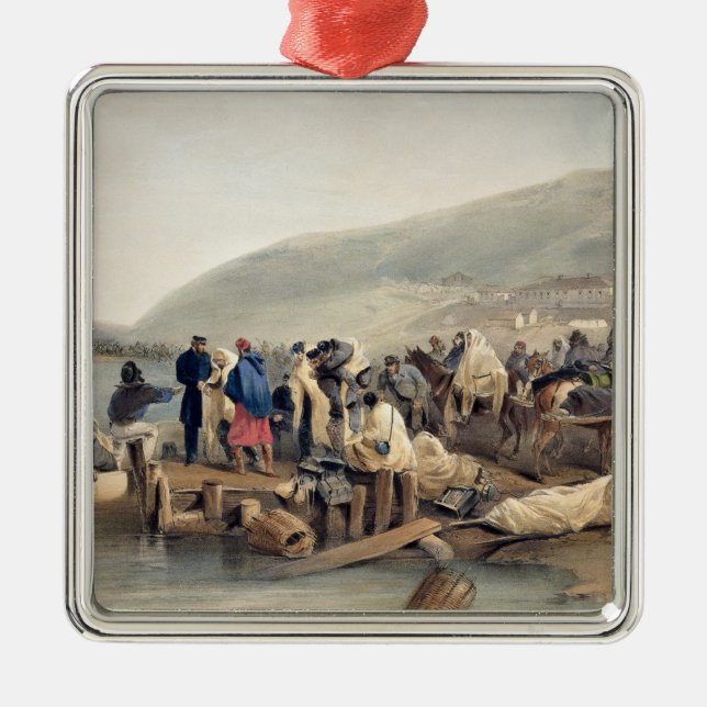 Ornamento De Metal O embarque do doente em Balaklava (Frente)