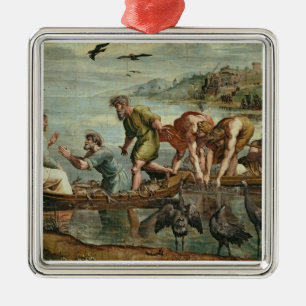 Ornamento De Metal O esboço miraculoso dos peixes (desenhos animados