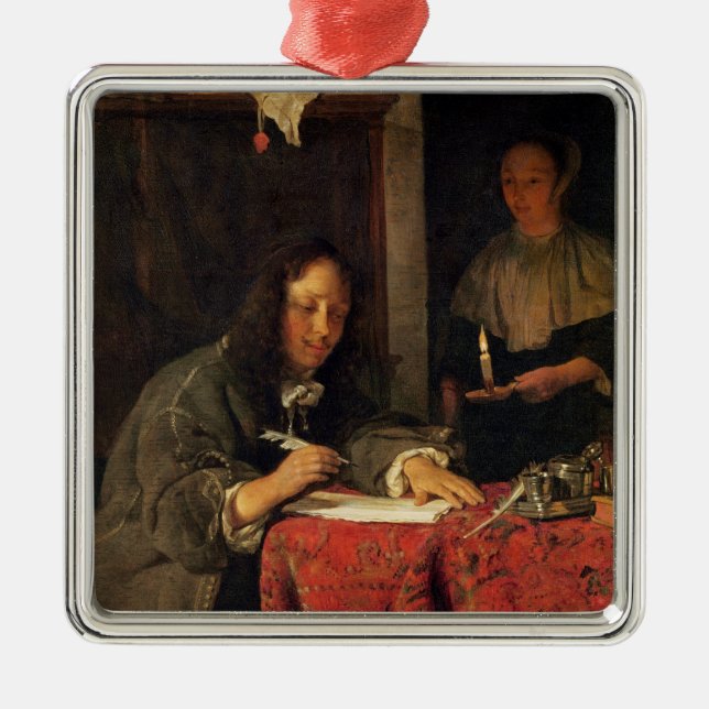 Ornamento De Metal O escritor (Frente)