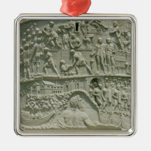 Ornamento De Metal O exército romano que cruza o Danúbio