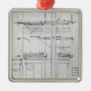 Ornamento De Metal O exterior da casa de Issac que está sendo pintada