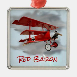 Ornamento De Metal O Fokker Triplane do Baron vermelho