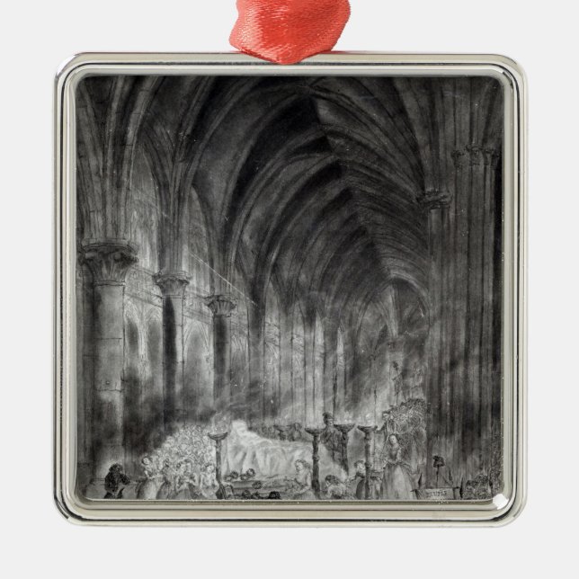 Ornamento De Metal O funeral de Jean Paul Marat (Frente)