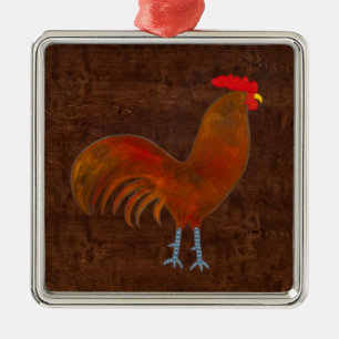 Ornamento De Metal O galo 2009