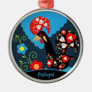 Ornamento De Metal O galo de Portugal