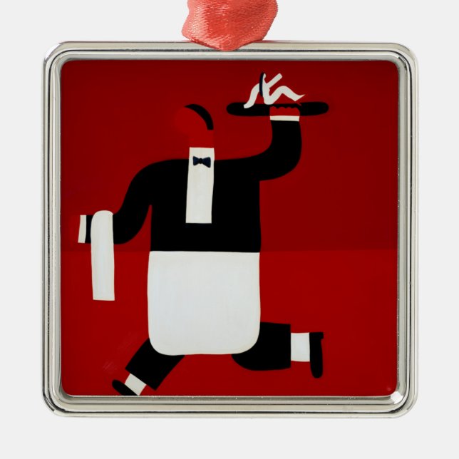 Ornamento De Metal O garçom 1998 (Frente)