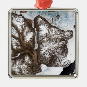 Ornamento De Metal O gelo do mar encosta no leste de Greenlan