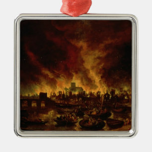 Ornamento De Metal O grande fogo de Londres em 1666