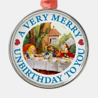 Ornamento De Metal O Hatter louco deseja a Alice um Unbirthday muito