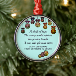 Ornamento De Metal O HOLY NIGHT | Balas Festivas | Natal