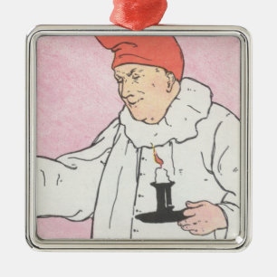Ornamento De Metal O homem na lua olhou para fora da lua