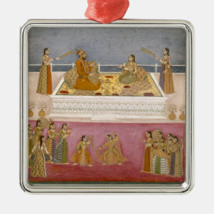 Ornamento De Metal O imperador novo Muhammad Shah de Mughal em um