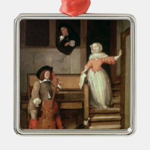 Ornamento De Metal O jogador do violoncelo, c.1700 (óleo em canvas)