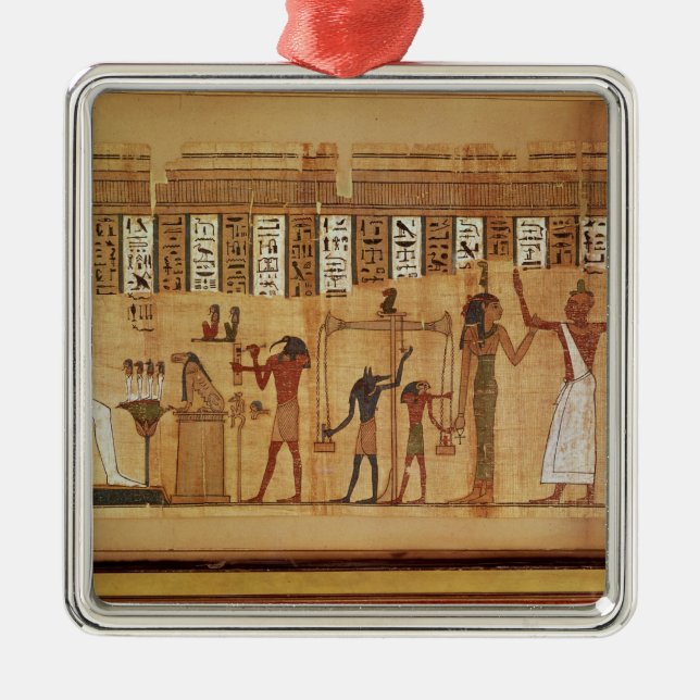 Ornamento De Metal O julgamento de Osiris, detalhe (Frente)