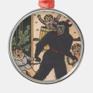 Ornamento De Metal O Krampus Leva as Crianças Más