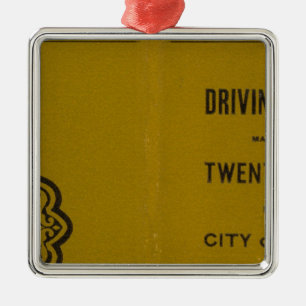 Ornamento De Metal O mapa de condução e de roda de Colton dos E.U. 