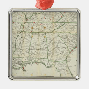 Ornamento De Metal O mapa histórico da guerra