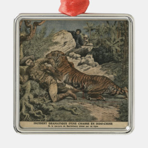 Ornamento De Metal O marquês de Barthelemy feriu-se por um tigre