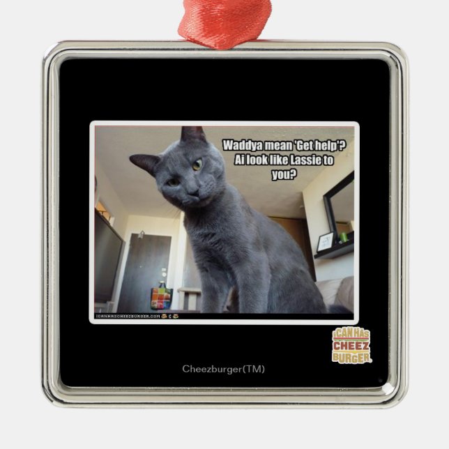 Ornamento De Metal O meio de Wadya "obtem a ajuda"? (Frente)