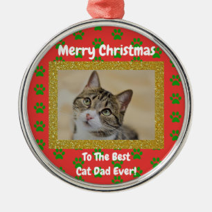 Ornamento De Metal O Melhor Pai De Gato De Natal Foto De Pet