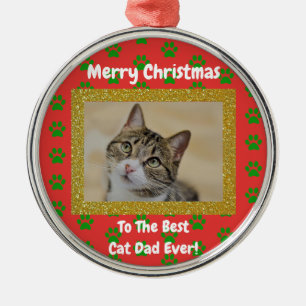 Ornamento De Metal O Melhor Pai De Gato De Natal Já Fez Foto