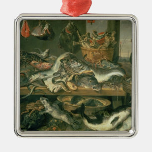 Ornamento De Metal O mercado de peixes, 1618-21