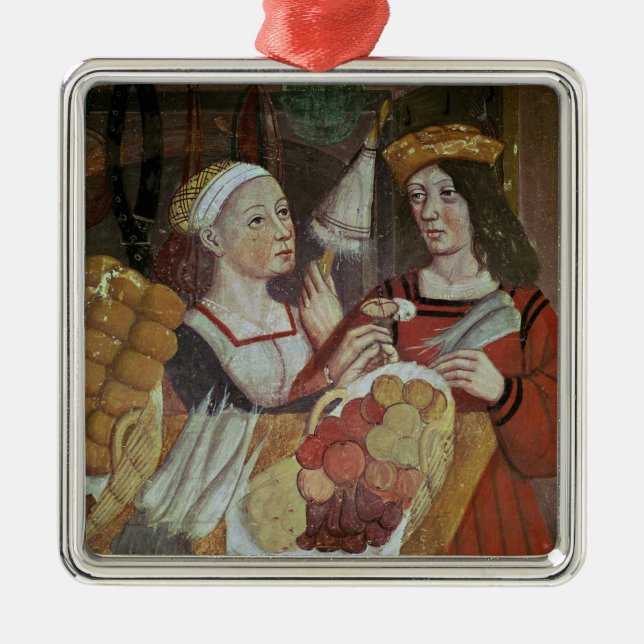 Ornamento De Metal O mercado vegetal (Frente)