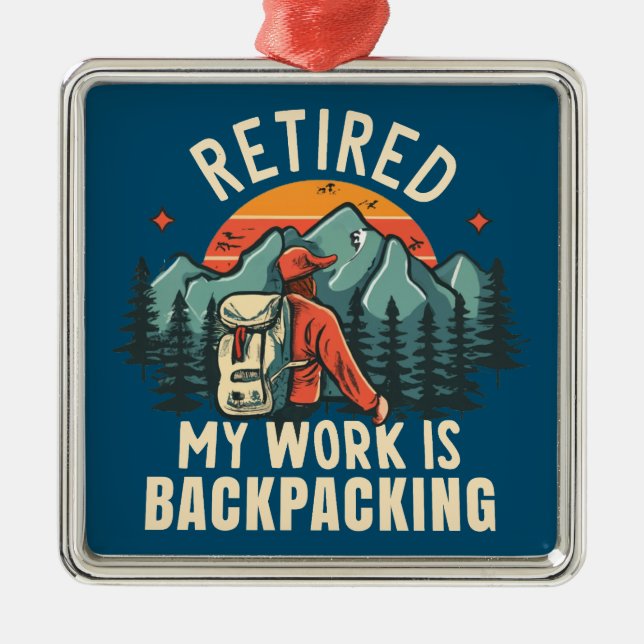 Ornamento De Metal O Meu Trabalho Aposentado Está Voltando (Frente)
