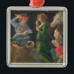 Ornamento De Metal O milagre de St. Eligius, painel do predella do th<br><div class="desc">Imagem: 44331 o milagre de St. Eligius,  painel do predella do Altarpiece de St Mark,  c.1488-90 (tempera no painel) (veja 44342,  44348 44333). Botticelli,  Sandro (1444/5-1510). Degli Uffizi da galeria,  Florença,  Italia.  Arte,  belas artes.</div>