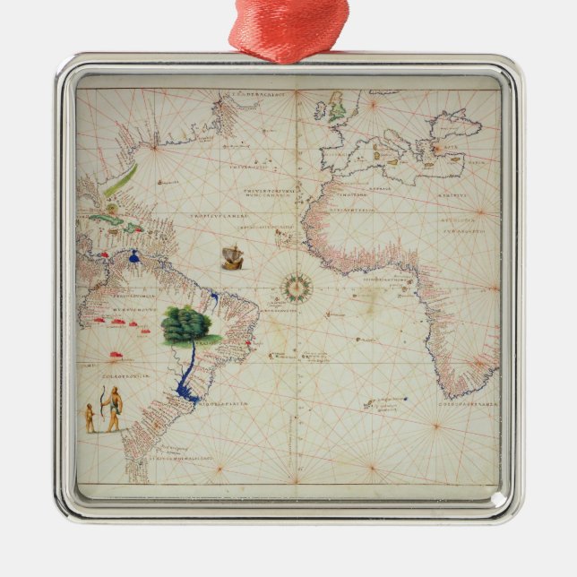 Ornamento De Metal O mundo novo (Frente)